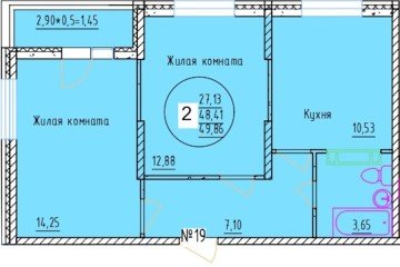 Фото №1: 2-комнатная квартира 49 м² - Краснодар, мкр. Карасунский внутригородской округ, 
