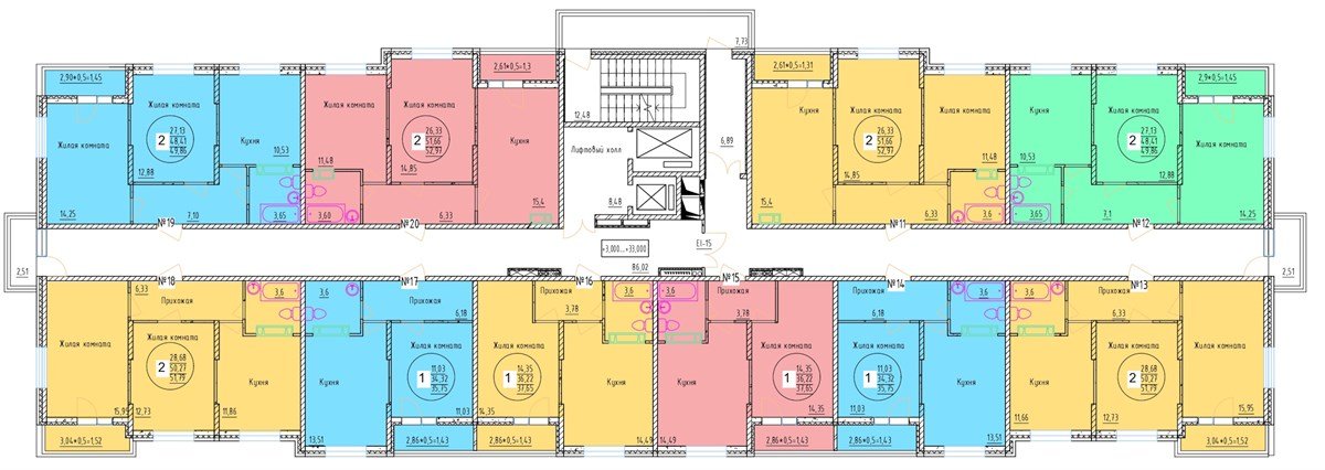 Фото №8: 2-комнатная квартира 51 м² - Краснодар, мкр. Карасунский внутригородской округ