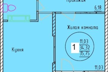 Фото №1: 1-комнатная квартира 35 м² - Краснодар, мкр. Карасунский внутригородской округ, 