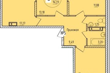 Фото №1: 3-комнатная квартира 74 м² - Краснодар, мкр. Карасунский внутригородской округ, 