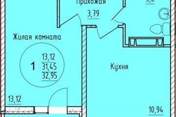 Фото №1: 1-комнатная квартира 32 м² - Краснодар, мкр. Карасунский внутригородской округ, 