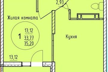 Фото №1: 1-комнатная квартира 35 м² - Краснодар, мкр. Карасунский внутригородской округ, 