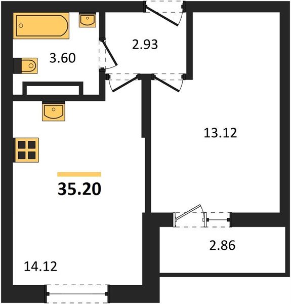 Фото №1: 1-комнатная квартира 35 м² - Краснодар, мкр. Карасунский внутригородской округ