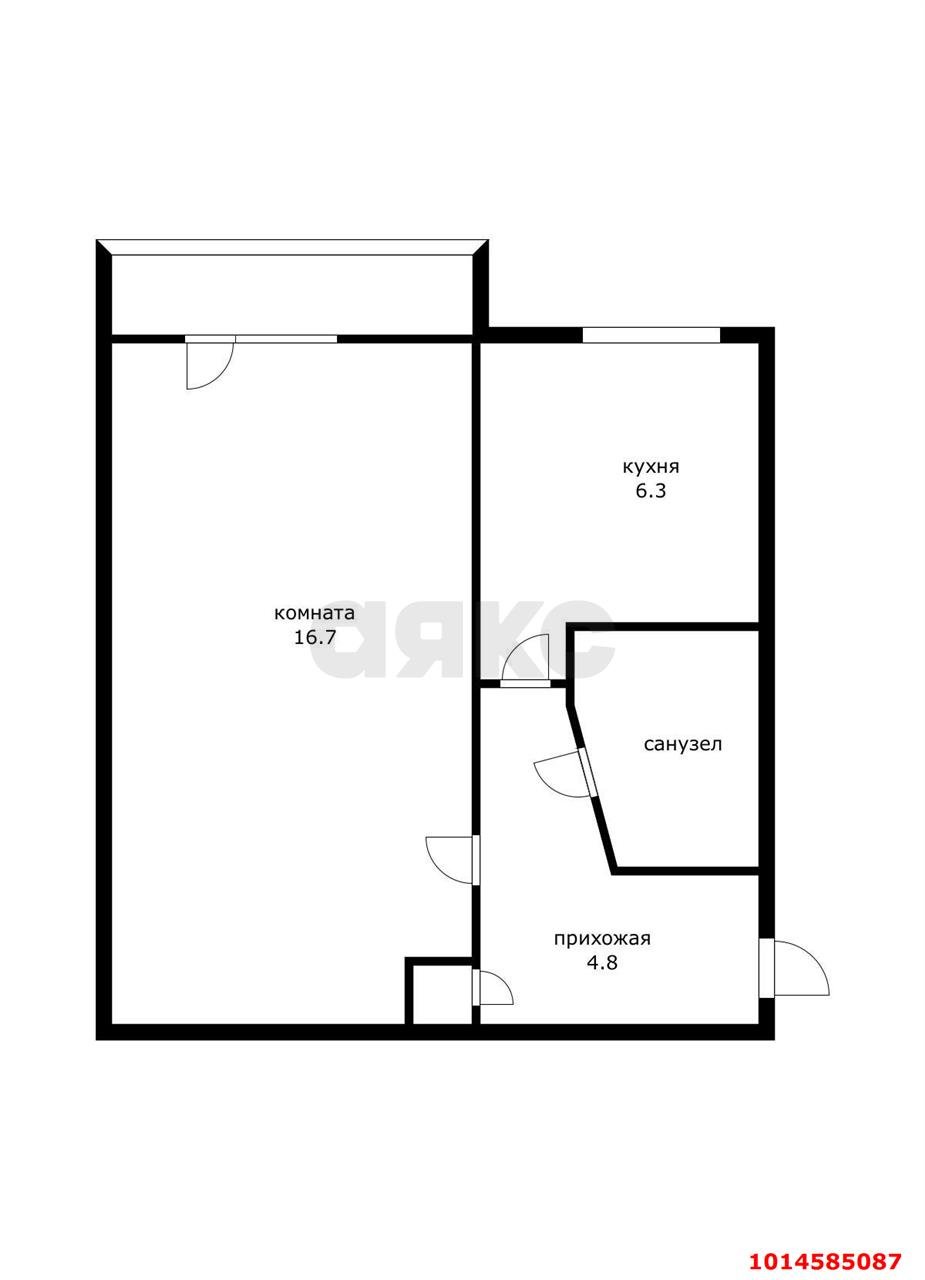 Фото №7: 1-комнатная квартира 31 м² - Краснодар, Фестивальный, ул. Воровского, 184