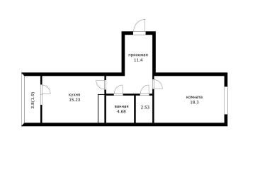 Фото №2: 1-комнатная квартира 51 м² - Краснодар, мкр. Западный внутригородской округ, ул. имени Дзержинского, 95