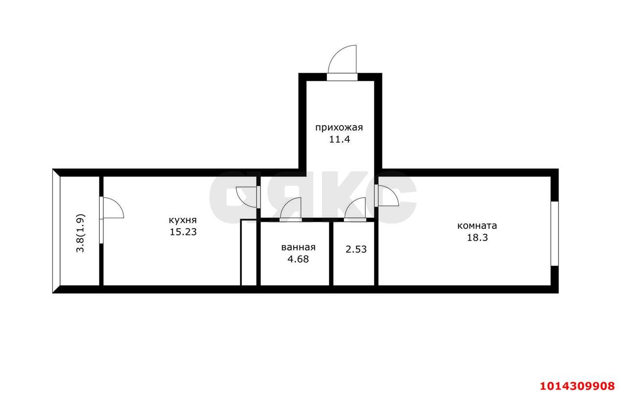 Фото №2: 1-комнатная квартира 51 м² - Краснодар, жилой комплекс Аврора, ул. имени Дзержинского, 95