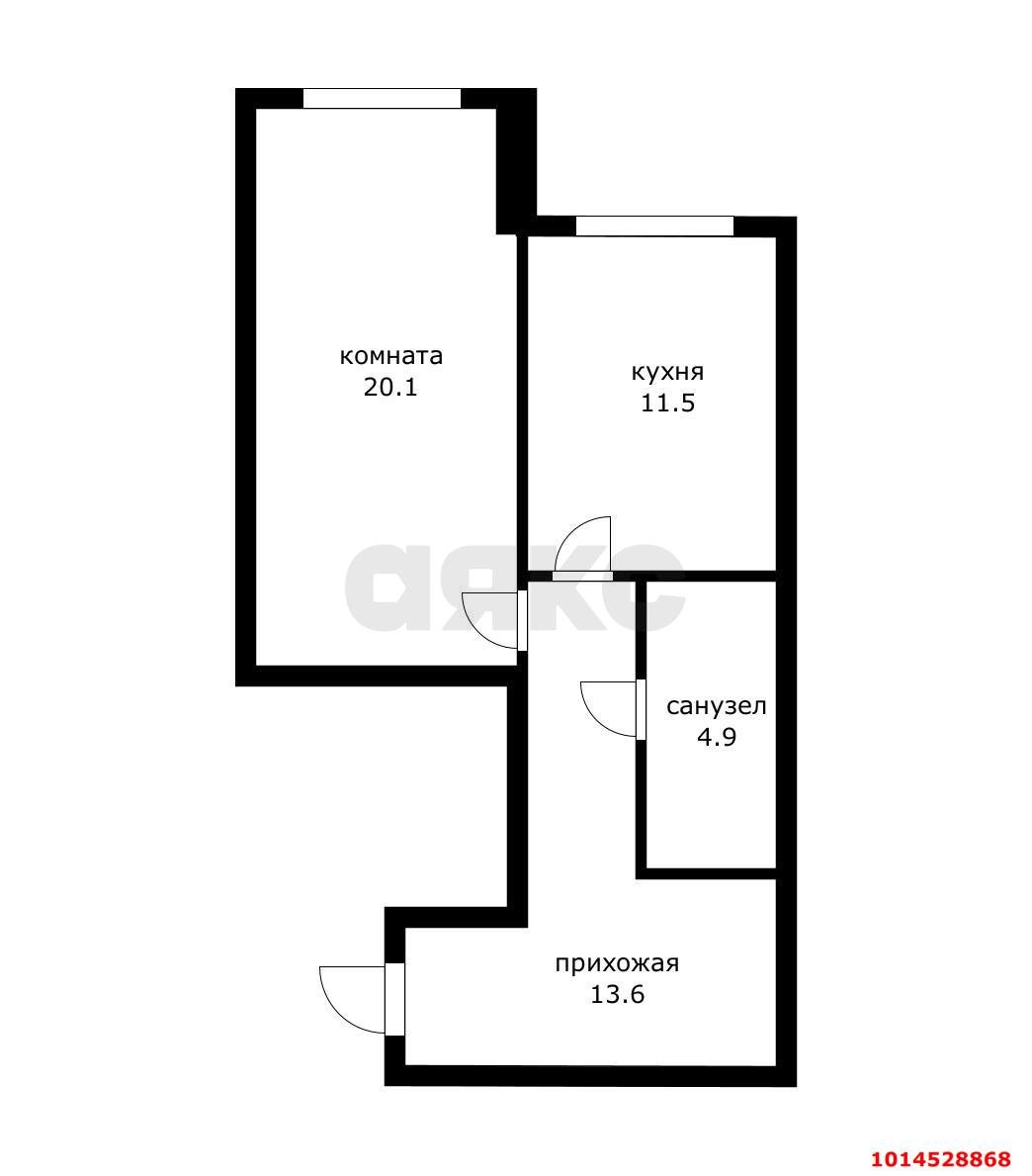 Фото №8: 1-комнатная квартира 50 м² - Краснодар, Калинино, пер. Ленинский, 15
