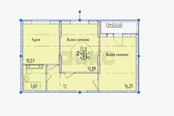 Фото №4: 2-комнатная квартира 52 м² - Краснодар, мкр. жилой комплекс Смородина, ул. имени Владимира Жириновского, 1