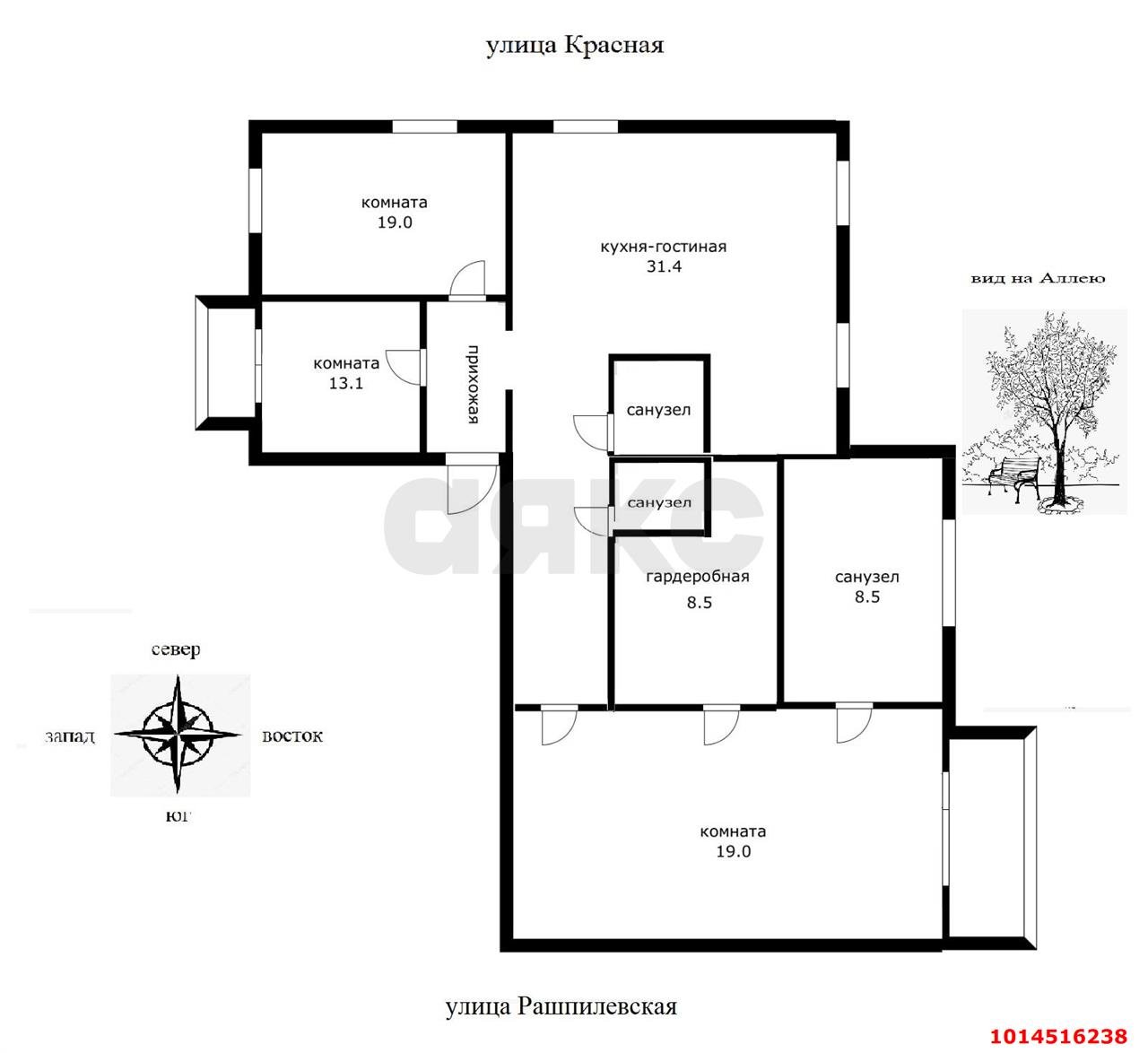 Фото №14: 3-комнатная квартира 120 м² - Краснодар, Западный внутригородской округ, ул. Рашпилевская, 132