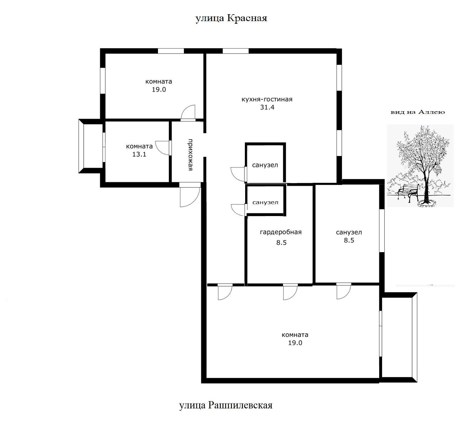 Фото №19: 3-комнатная квартира 120 м² - Краснодар, мкр. Западный внутригородской округ, ул. Рашпилевская, 132