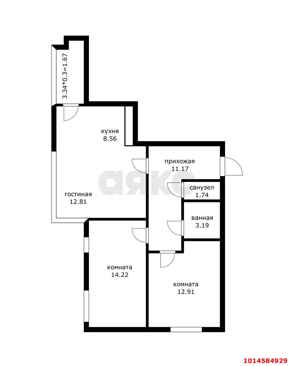 Фото №7: 2-комнатная квартира 72 м² - Краснодар, жилой комплекс На Садовой, ул. Садовая, 159к1