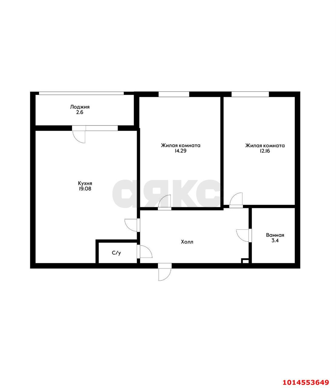 Фото №4: 2-комнатная квартира 64 м² - Знаменский, Родные Просторы, 