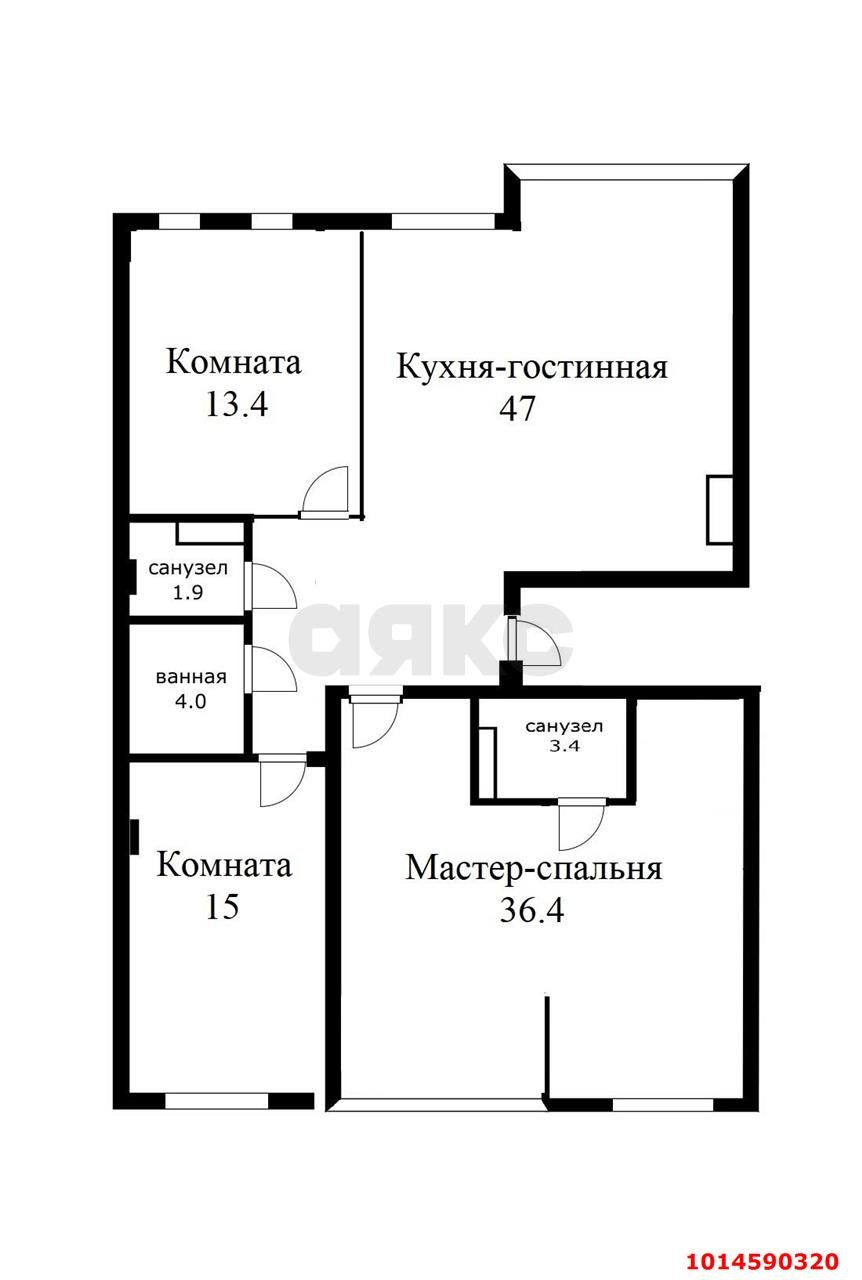 Фото №19: 3-комнатная квартира 121 м² - Краснодар, Фестивальный, ул. Круговая, 4/1
