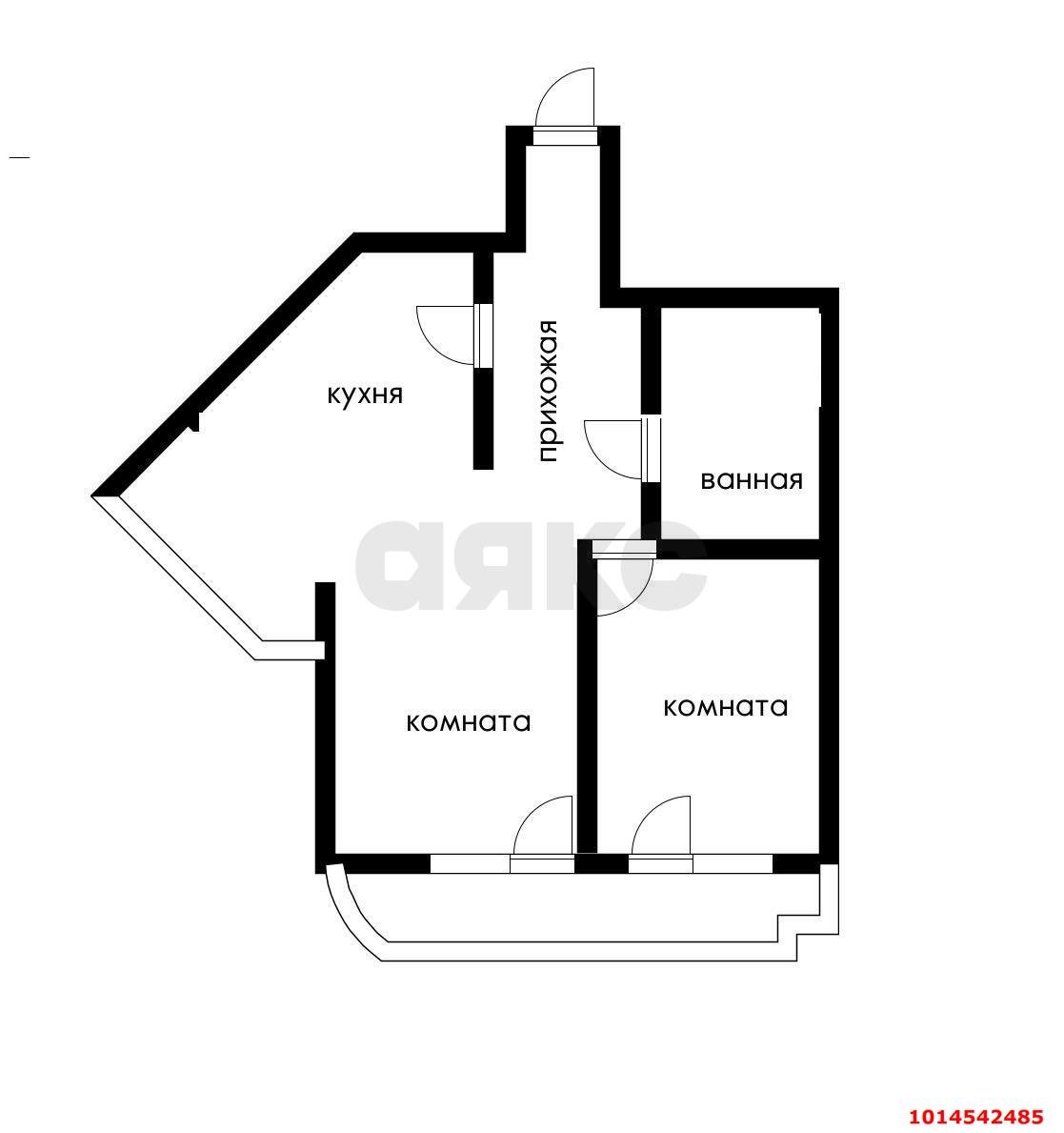 Фото №11: 2-комнатная квартира 90 м² - Краснодар, жилой комплекс Черёмушки, ул. Кубанская, 45к1