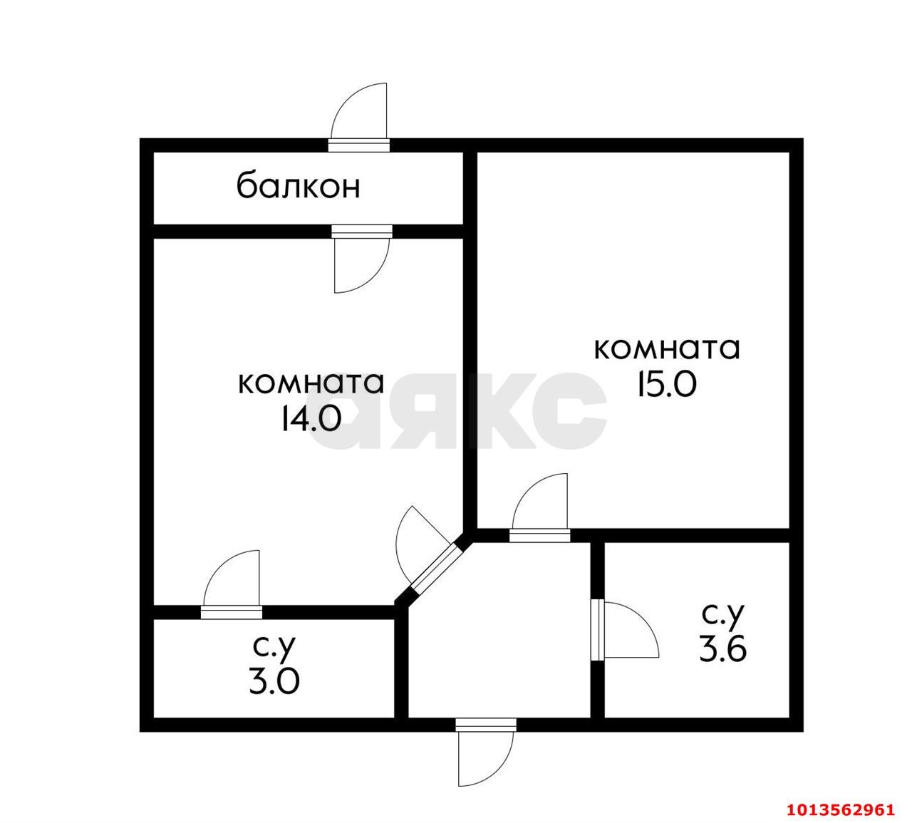 Фото №2: 1-комнатная квартира 37 м² - Краснодар, имени Петра Метальникова, ул. Петра Метальникова, 40
