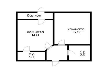 Фото №2: 1-комнатная квартира 35 м² - Краснодар, мкр. имени Петра Метальникова, ул. Петра Метальникова, 40