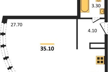 Фото №1: Студия 35 м² - Краснодар, мкр. Прикубанский внутригородской округ, ул. Ивана Беличенко, 92к4