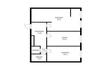 Фото №1: 2-комнатная квартира 79 м² - Краснодар, мкр. Завод Измерительных Приборов, ул. Зиповская, 34к2