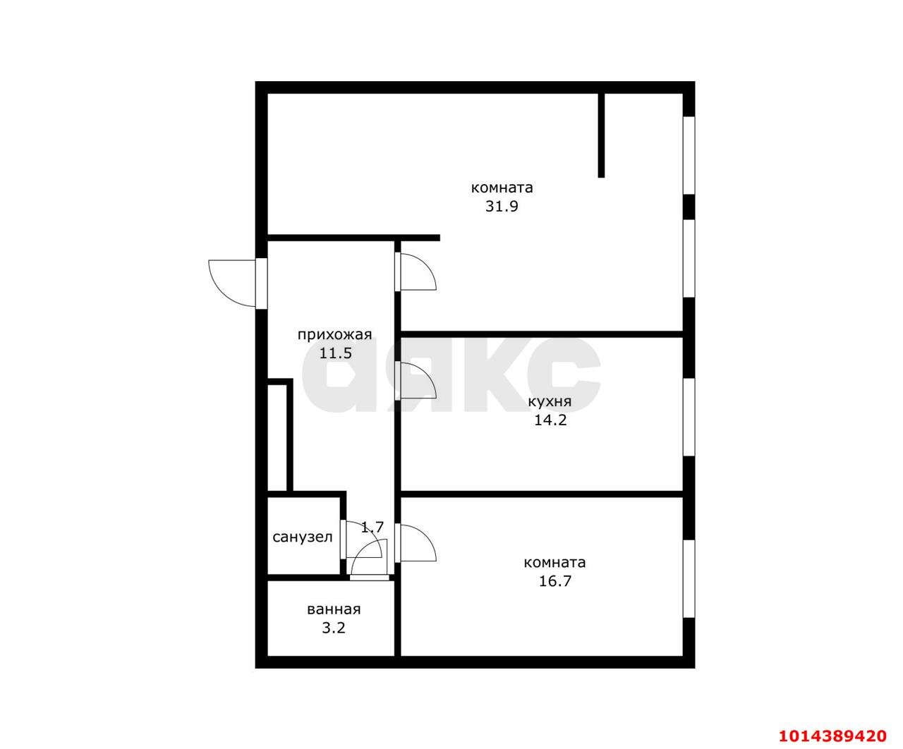 Фото №14: 2-комнатная квартира 79 м² - Краснодар, Завод Измерительных Приборов, ул. Зиповская, 34к2