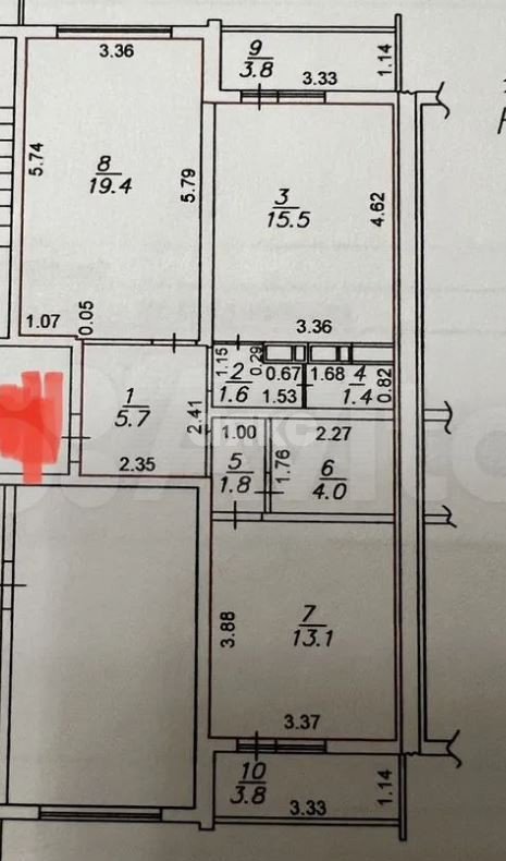 Фото №8: 2-комнатная квартира 62 м² - Геленджик, жилой комплекс Кубанская Марка, ул. Маршала Жукова, 1к2