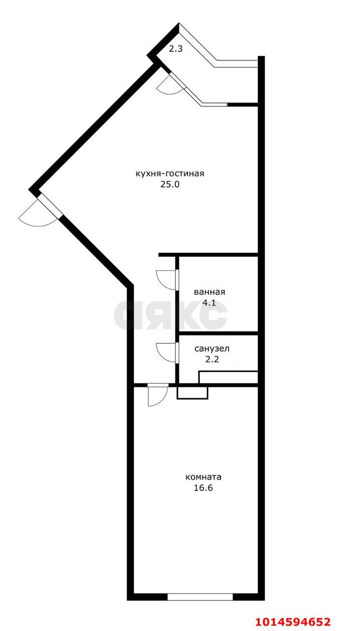 Фото №9: 1-комнатная квартира 51 м² - Краснодар, жилой комплекс Каскад, ул. имени Дмитрия Благоева, 31к2