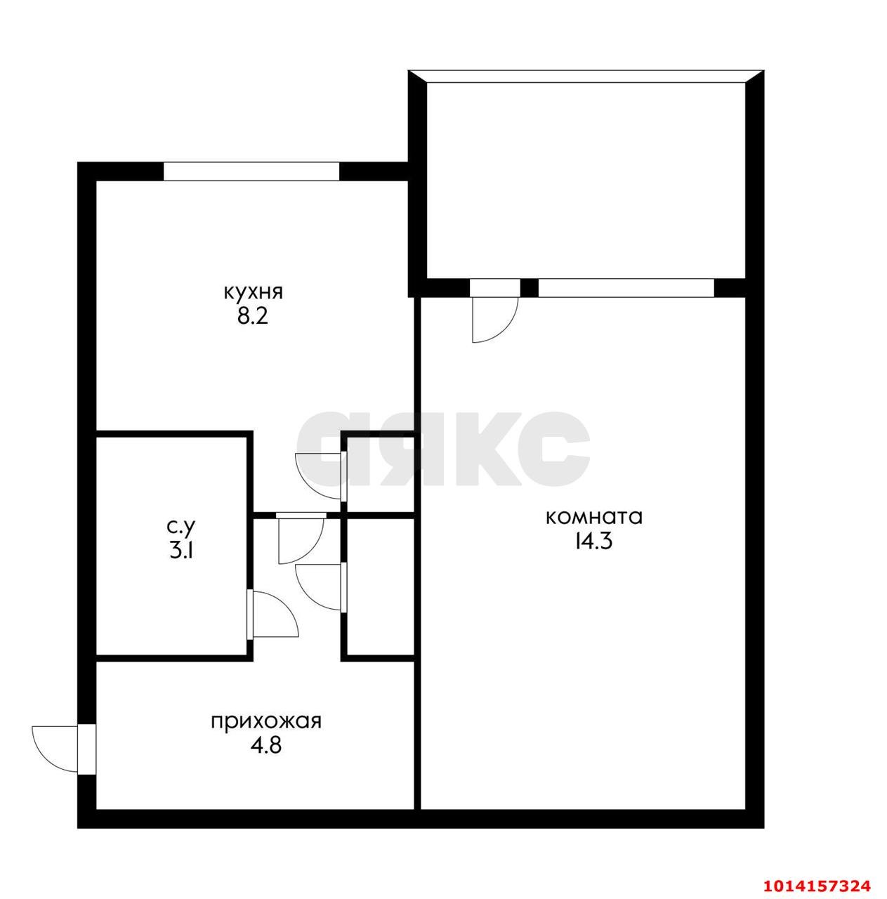 Фото №12: 1-комнатная квартира 31 м² - Краснодар, мкр. Западный внутригородской округ, ул. Красная, 159