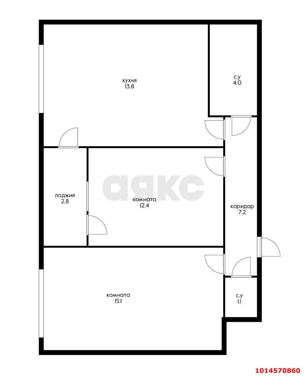 Фото №1: 2-комнатная квартира 53 м² - Краснодар, жилой комплекс Самолёт, ул. Западный Обход, 39/2к4