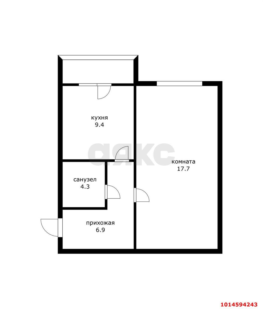 Фото №2: 1-комнатная квартира 40 м² - Краснодар, Музыкальный, ул. Агрохимическая, 134