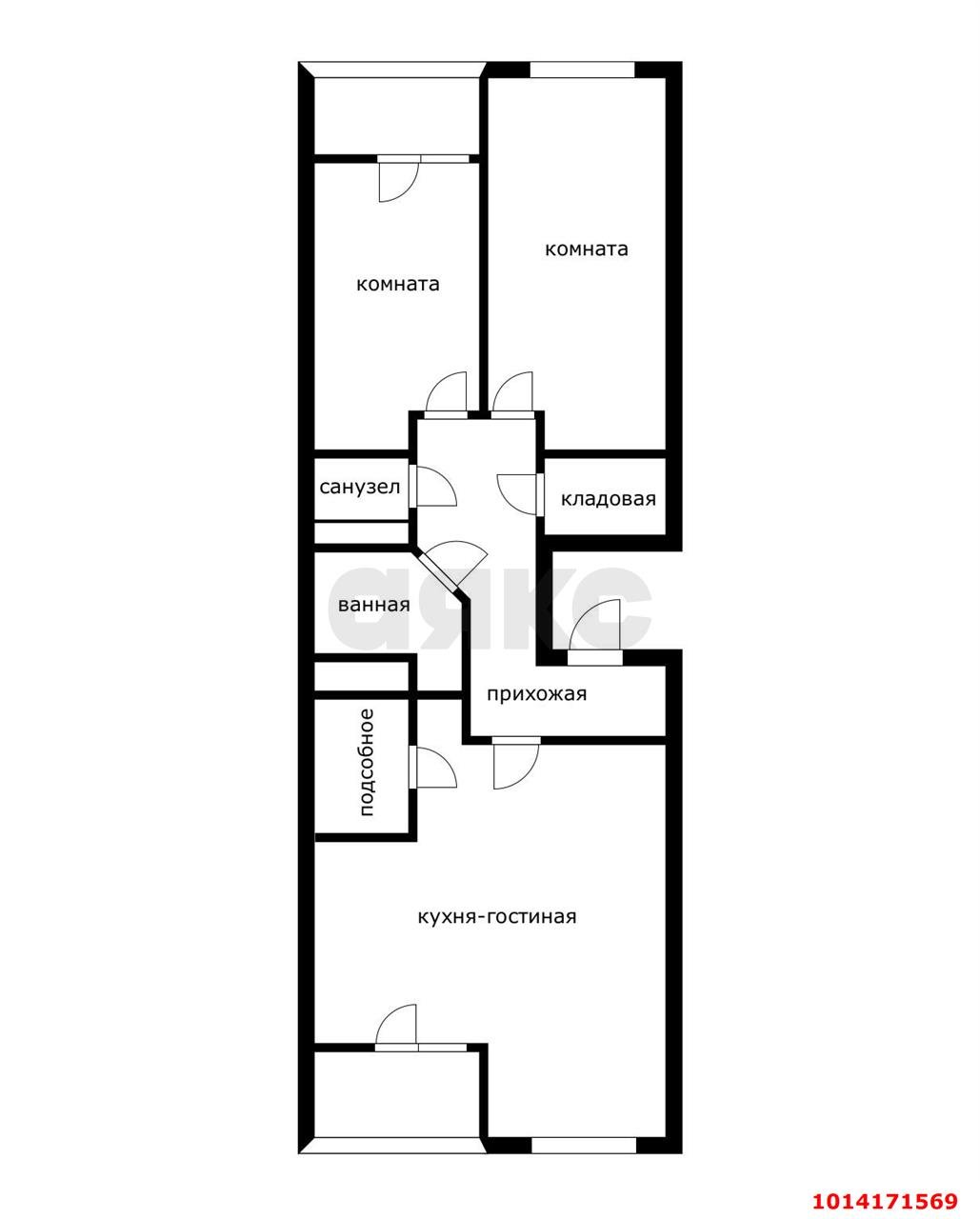 Фото №16: 3-комнатная квартира 100 м² - Краснодар, жилой комплекс Большой, ул. Красная, 176лит5/2