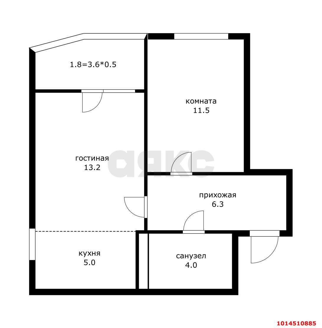 Фото №11: 2-комнатная квартира 43 м² - Краснодар, жилой комплекс Спортивная Деревня, ул. имени Генерала Корнилова, 16к1