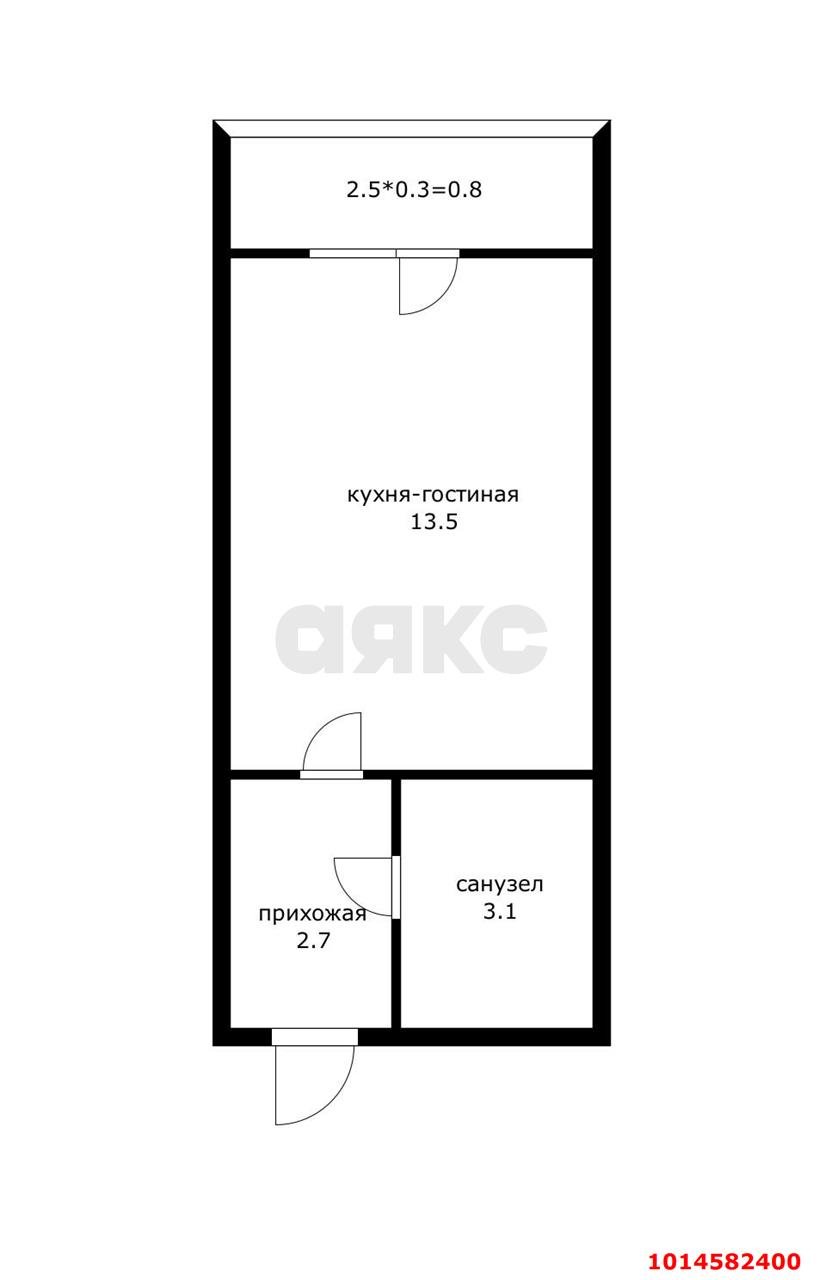 Фото №6: Студия 22 м² - Краснодар, жилой комплекс Победный, ул. Евгении Жигуленко, 13к2