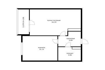 Фото №4: 1-комнатная квартира 35 м² - Краснодар, мкр. жилой комплекс Ural, ул. Уральская, 87/7