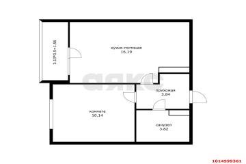 Фото №4: 1-комнатная квартира 37 м² - Краснодар, мкр. жилой комплекс Ural, ул. Уральская, 87/7