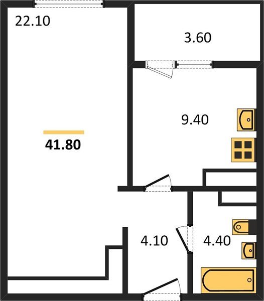 Фото №1: 1-комнатная квартира 45 м² - Краснодар, Прикубанский внутригородской округ, мкр. жилой комплекс Югге