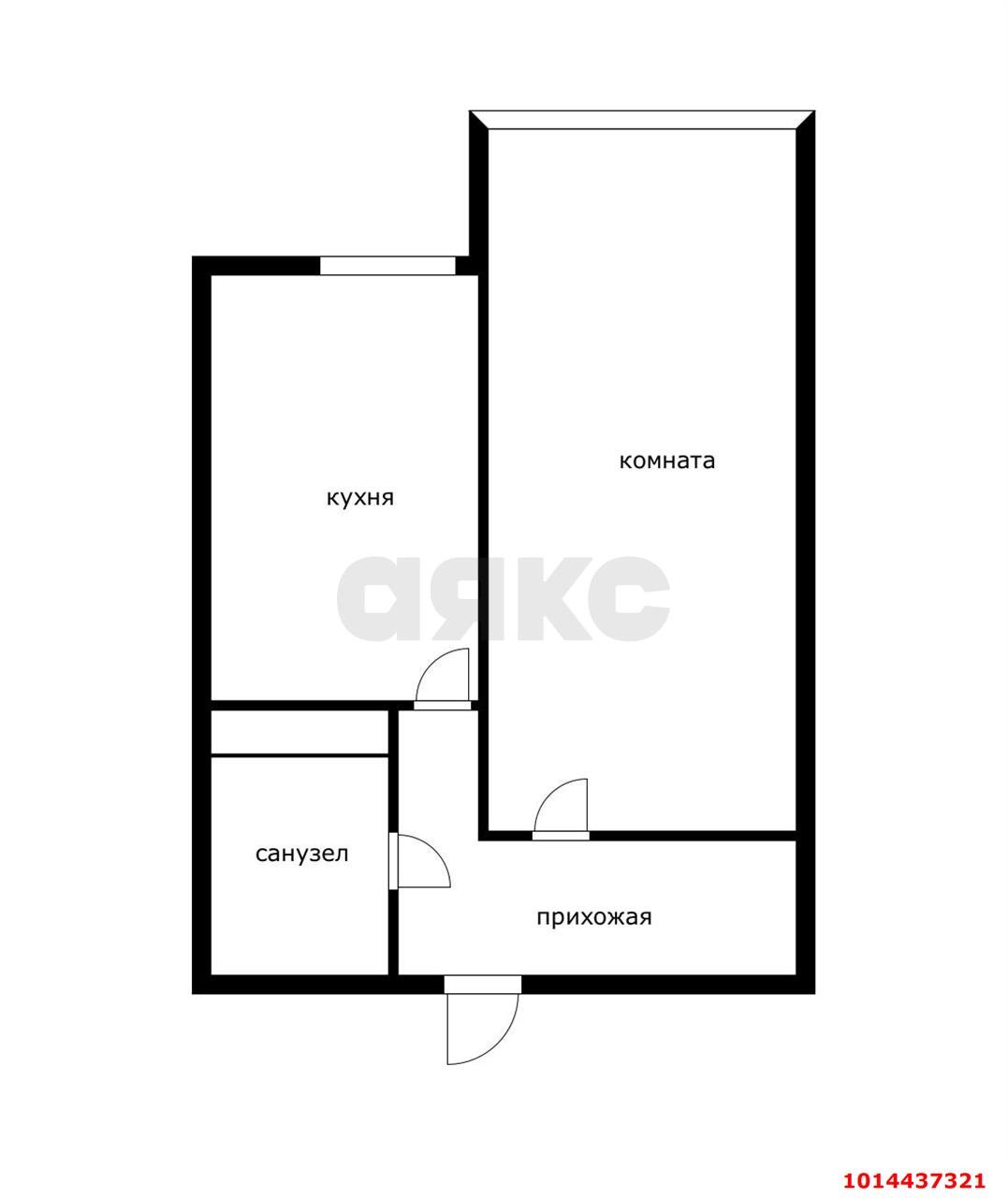 Фото №4: 1-комнатная квартира 36 м² - Краснодар, жилой комплекс Абрикосово, ул. имени Героя Георгия Бочарникова, 4к2