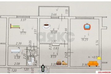 Фото №4: 2-комнатная квартира 60 м² - Краснодар, мкр. Краевая Клиническая Больница, ул. Восточно-Кругликовская, 69