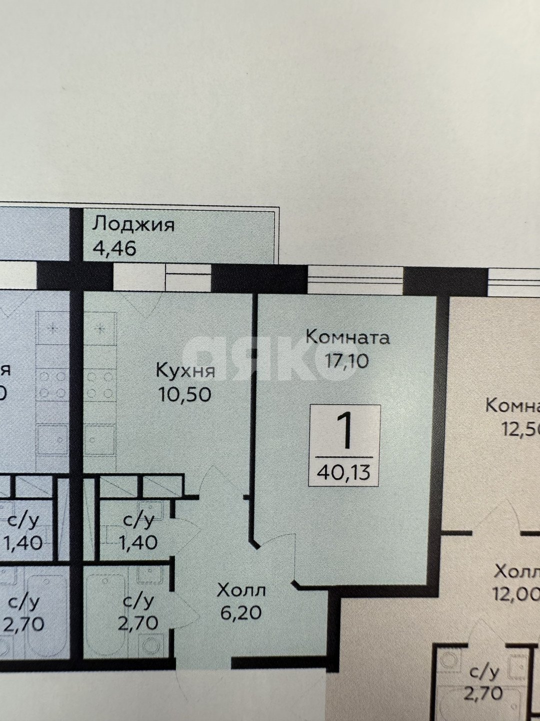 Фото №6: 1-комнатная квартира 40 м² - Родники, ул. Трудовая