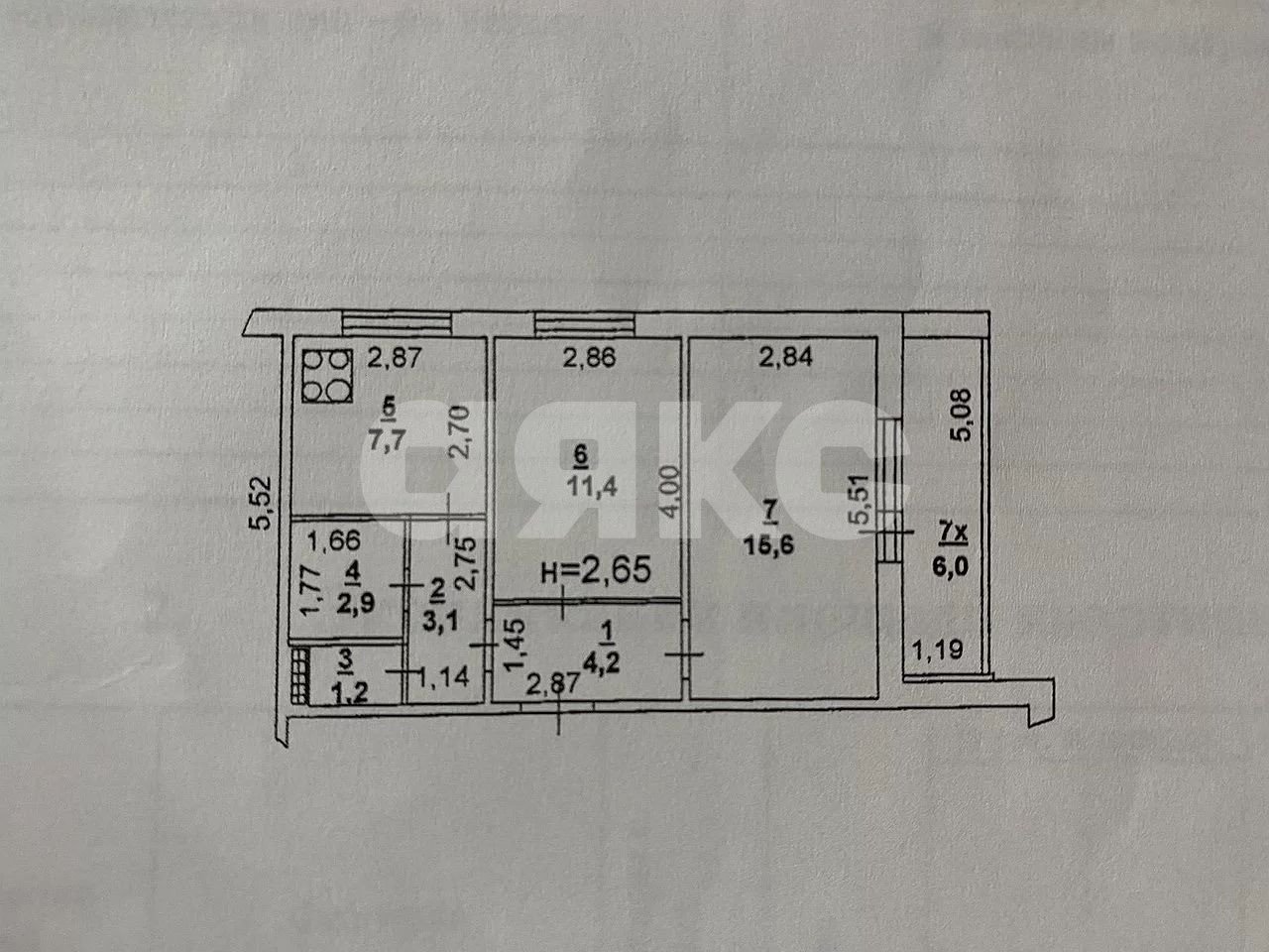 Фото №7: 2-комнатная квартира 52 м² - Ростов-на-Дону, Темерник, ул. Думенко, 15