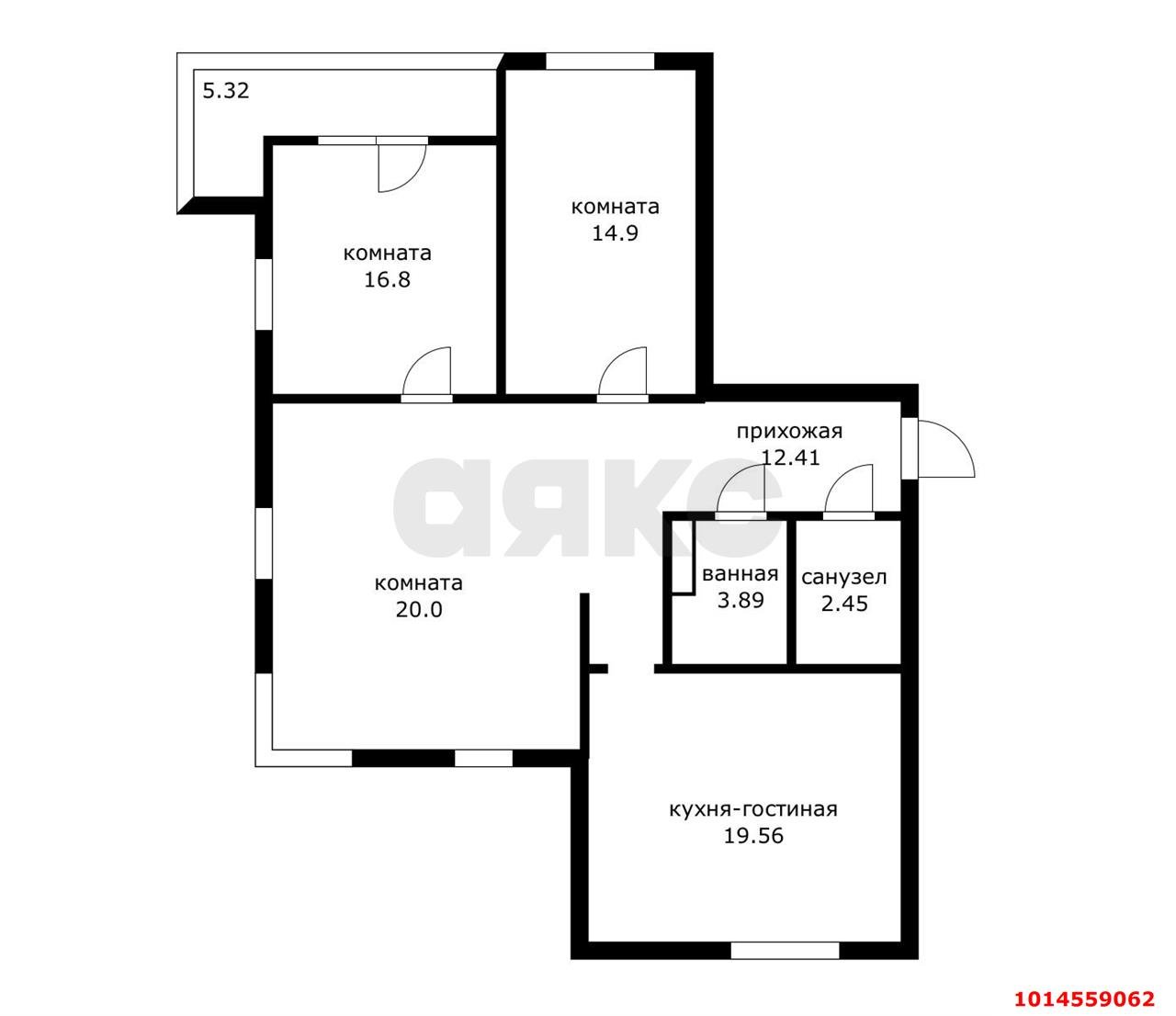 Фото №11: 3-комнатная квартира 90 м² - Краснодар, Камвольно-суконный Комбинат, ул. Онежская, 1