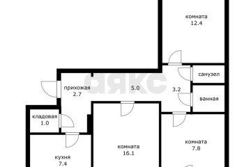 Фото №2: 3-комнатная квартира 59 м² - Краснодар, мкр. Центральный, ул. Суворова, 57/1