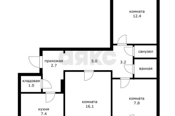 Фото №1: 3-комнатная квартира 59 м² - Краснодар, мкр. Центральный, ул. Суворова, 57/1
