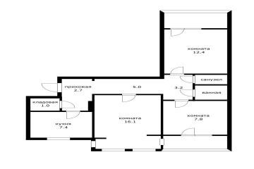 Фото №1: 3-комнатная квартира 59 м² - Краснодар, мкр. Центральный, ул. Суворова, 57/1