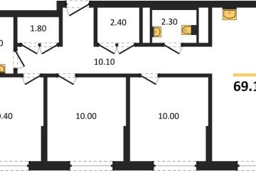 Фото №1: 3-комнатная квартира 69 м² - Краснодар, мкр. Прикубанский внутригородской округ, 