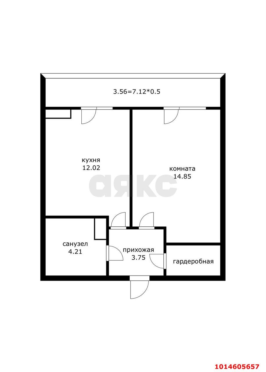 Фото №12: 1-комнатная квартира 37 м² - Краснодар, Плодородный-2, ул. Константиновская, 5
