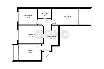 Фото №3: 3-комнатная квартира 68 м² - Краснодар, мкр. Школьный, ул. Школьная, 11/1