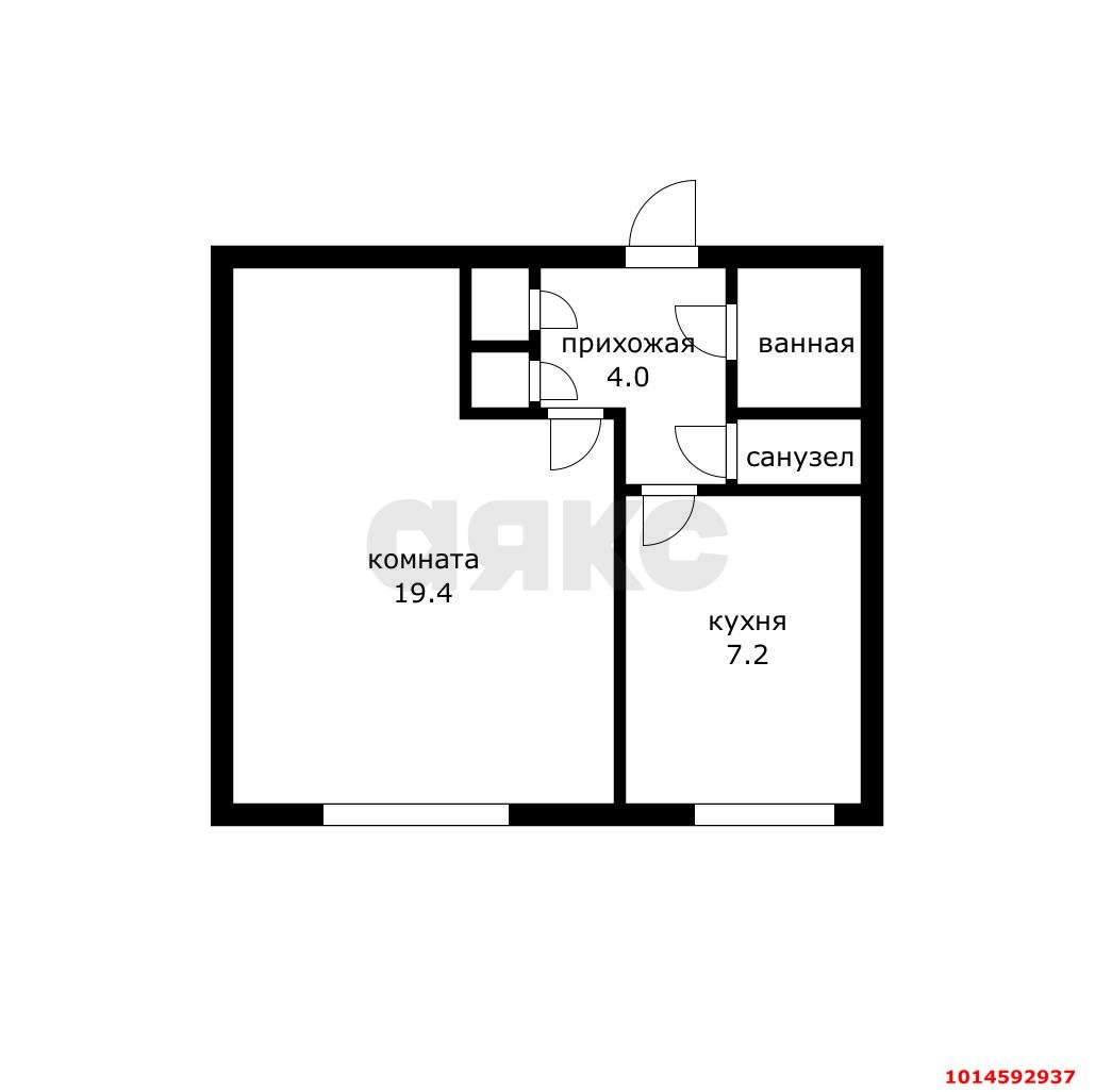 Фото №8: 1-комнатная квартира 34 м² - Краснодар, Центральный, ул. Гудимы, 62