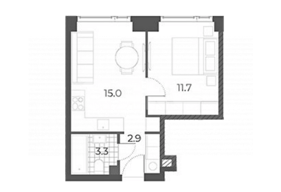 Фото №1: 2-комнатная квартира 32 м² - Москва, Борисовские Пруды, ул. Борисовские Пруды, 1к3Г