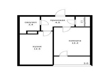 Фото №2: 1-комнатная квартира 33 м² - Краснодар, мкр. жилой комплекс Самолёт-3, ул. Константина Гондаря, 91