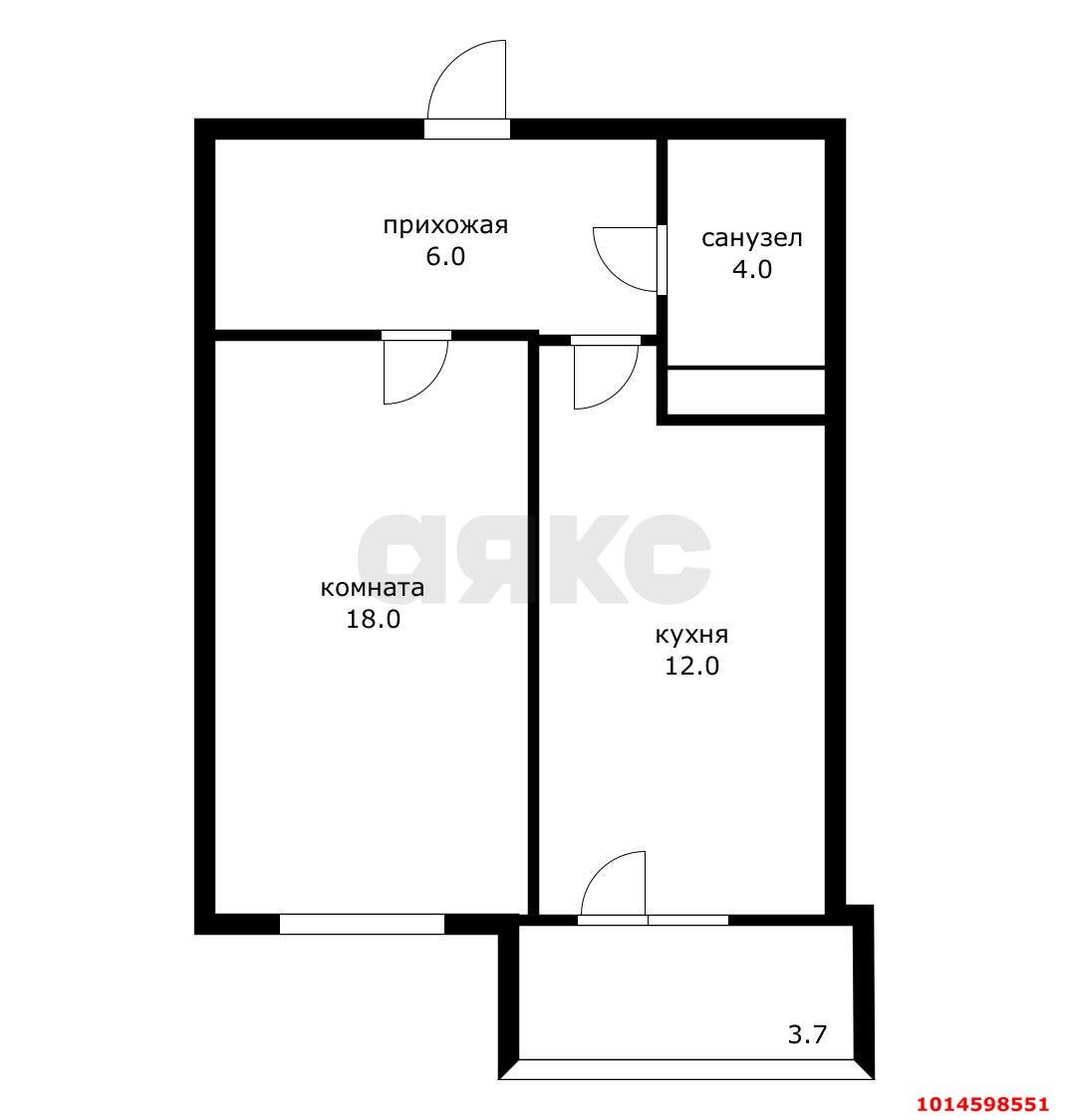 Фото №12: 1-комнатная квартира 44 м² - Краснодар, жилой комплекс Элегант, ул. Старокубанская, 137к2