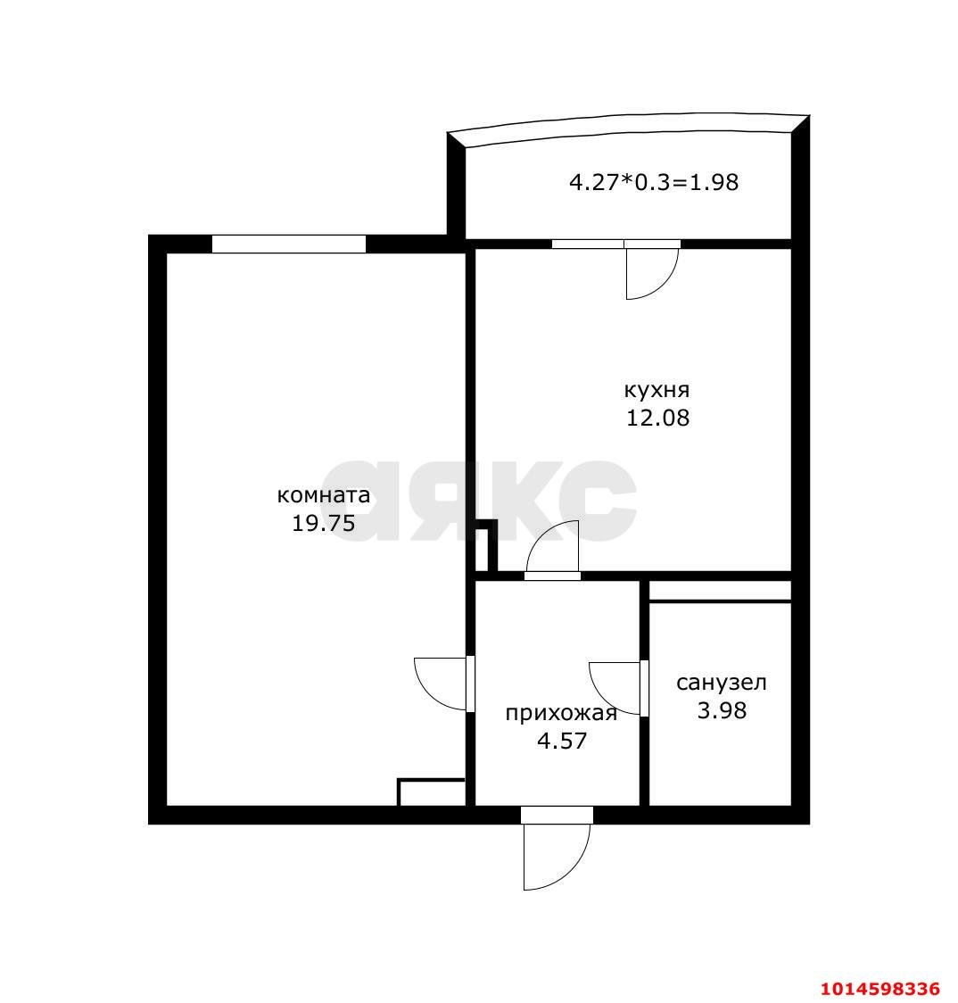 Фото №13: 1-комнатная квартира 44 м² - Краснодар, жилой комплекс Форт Карасун, ул. Сормовская, 208/1